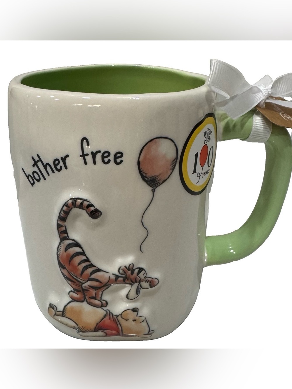 Rae Dunn Disney 100 Year Anniversary Winnie The Pooh Coffee Mug “Bother Free”